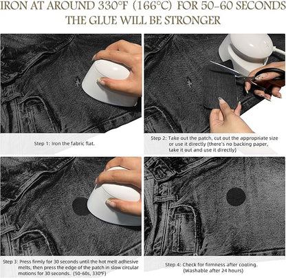 KING MOUNTAIN Iron-on Repair Patch 20 Pcs Pack, 100% Cotton Iron-on Repair Patch - Image 4
