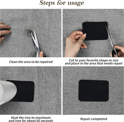 KING MOUNTAIN 100% Cotton Fabric Iron-on Repair Patch, Inside&Outside Clothes - Image 5