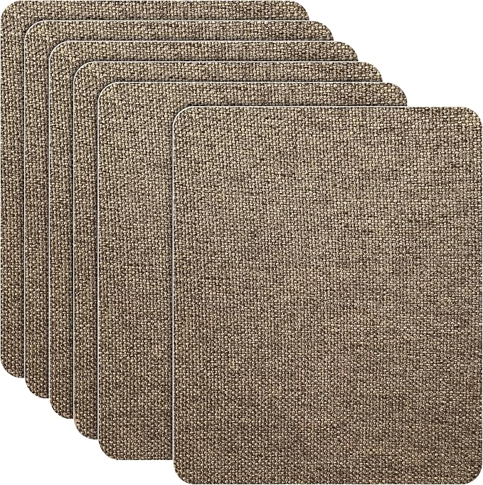 Azobur Coarse Linen Repair Patches, 6 Piece Self-Adhesive Linen Fabric Patches by Azobur