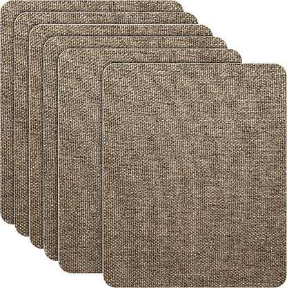 Azobur Coarse Linen Repair Patches, 6 Piece Self-Adhesive Linen Fabric Patches by Azobur