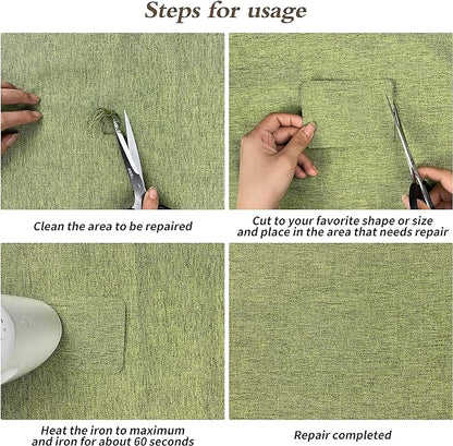 King Mountain Premium Linen Fabric Iron-on Repair Patch, Inside&Outside Fabric - Image 6